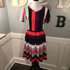 Lularoe Amela XL Striped Dress